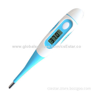 Flexible waterproof digital thermometer